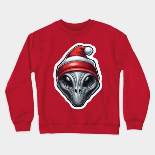 Gray Alien Santa Crewneck Sweatshirt